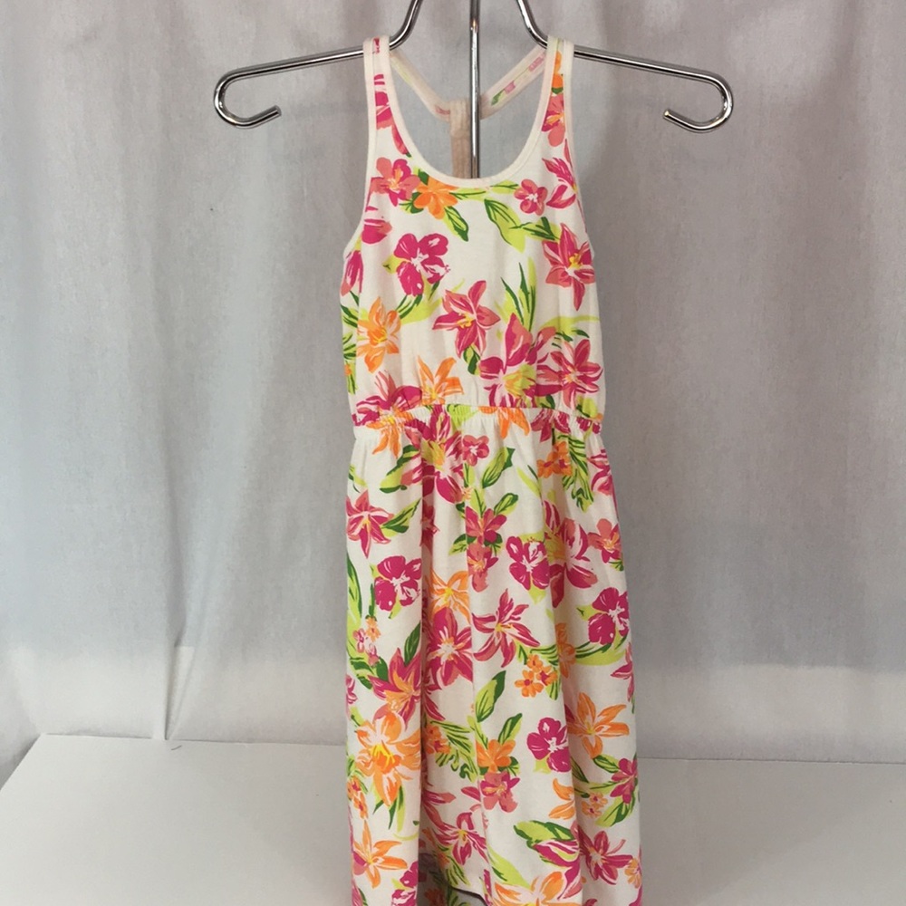 Gap kids bright floral maxi dress